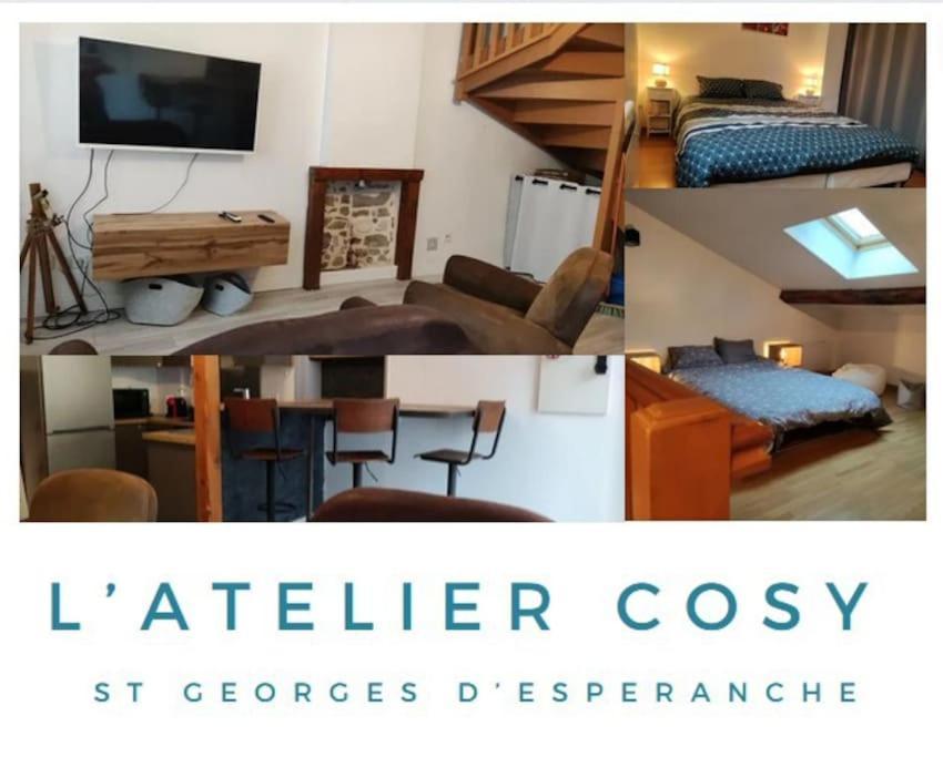 L'Atelier Cosy - Maison De Village Atypique Saint-Georges-d'Esperanche Exteriör bild